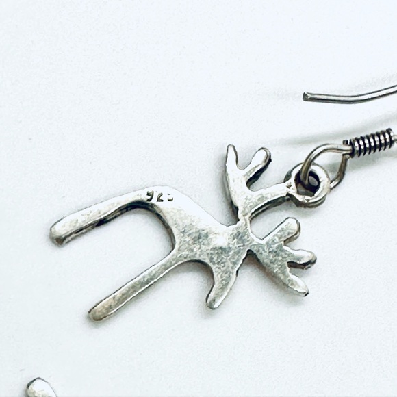 Vintage Silver Moose Earrings - Picture 3 of 6